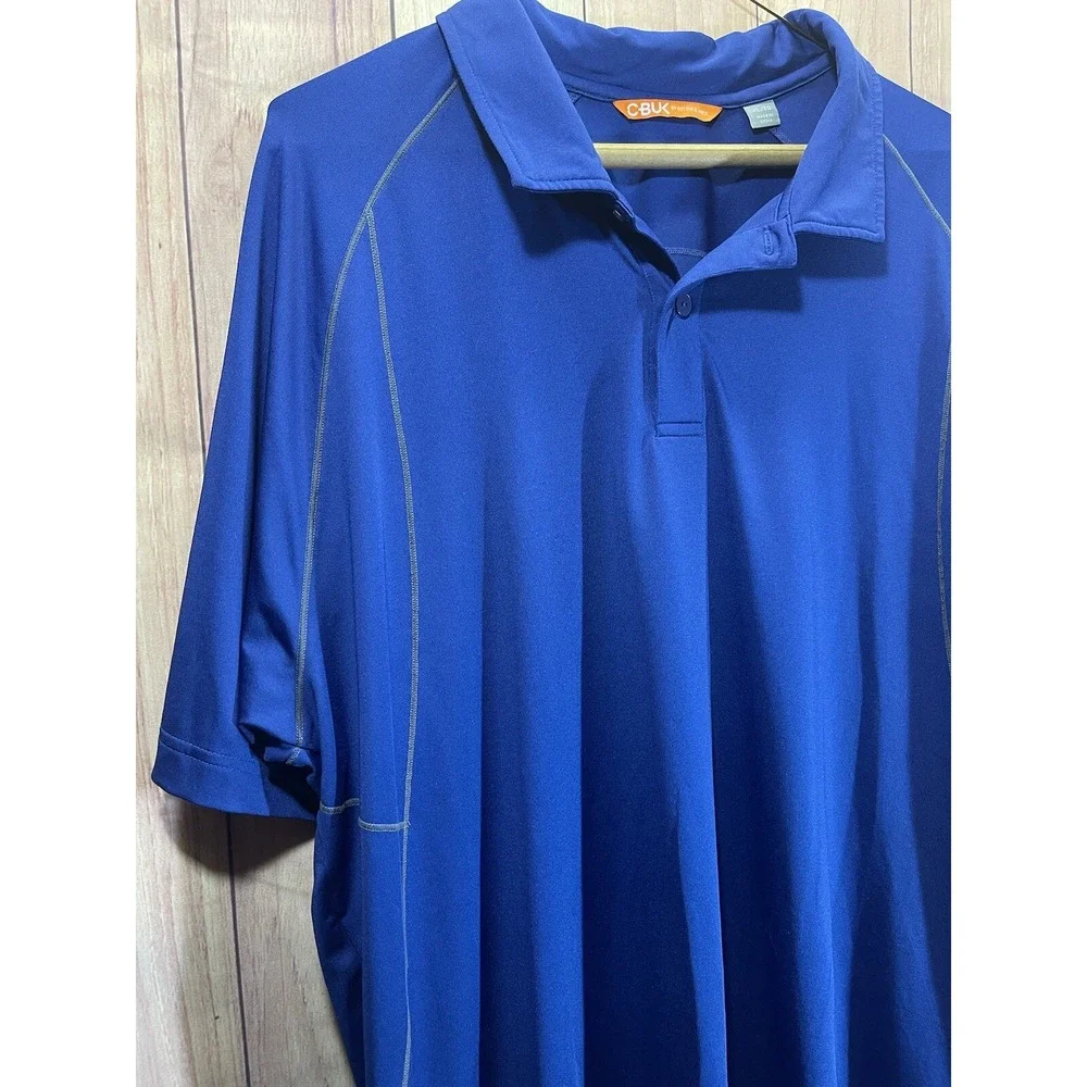 Cutter & Buck Golf Polo Shirt Men's X Large Blue Short‎ Sleeve 342 XL C-Buk